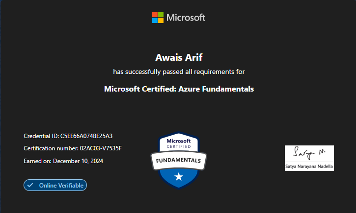 AZ-900 certification